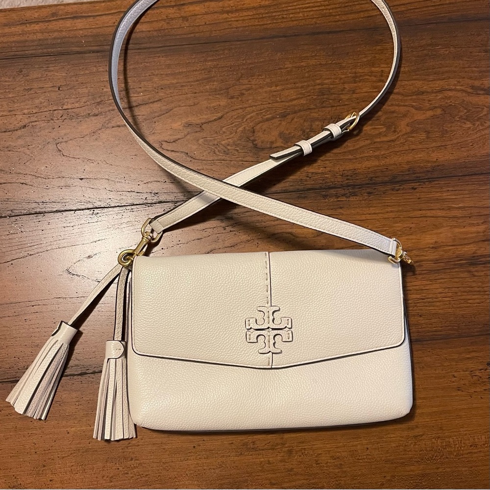 Tory Burch white crossbody bag/clutch